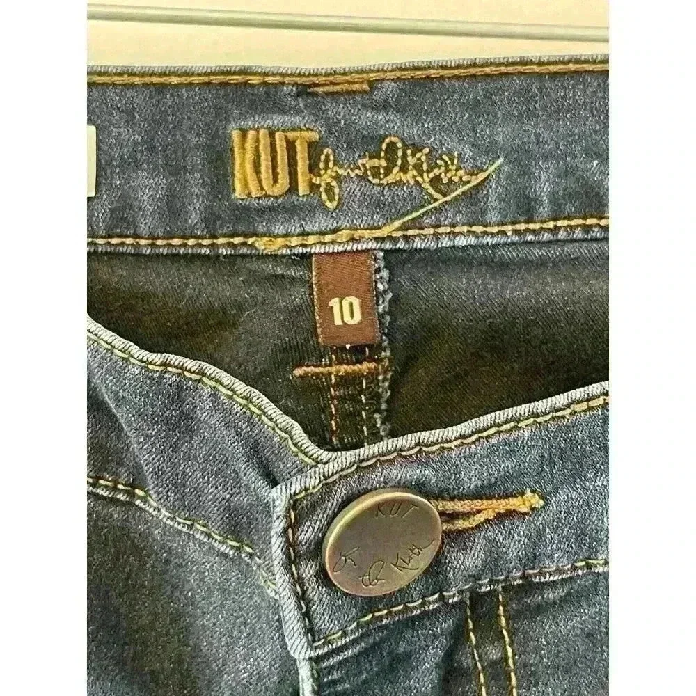 Kut From The Kloth Michelle Slim Flare Stretch Womens Jeans Dark Wash Size 10 - Picture 3 of 5
